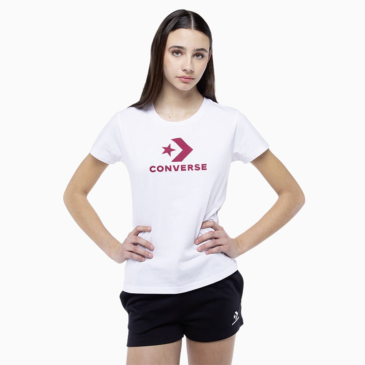 CONVERSE - Polera Converse Star Chevron Mujer Blanco