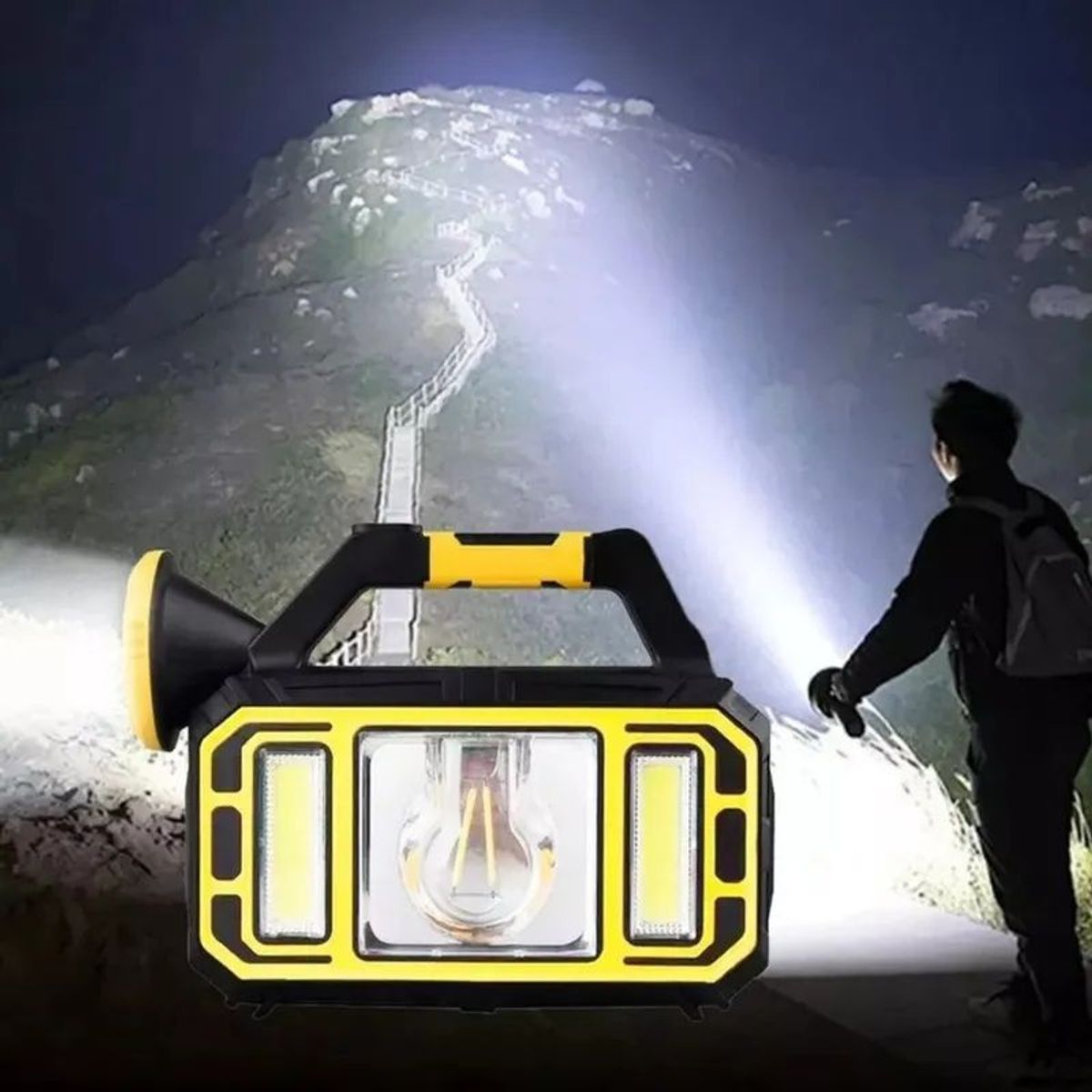 MOVI - LINTERNA DE EMERGENCIA CON PANEL SOLAR - RECARGABLE