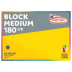 ARTEL - Pack 2 Block de Dibujo Medium 180 18 20 Hojas