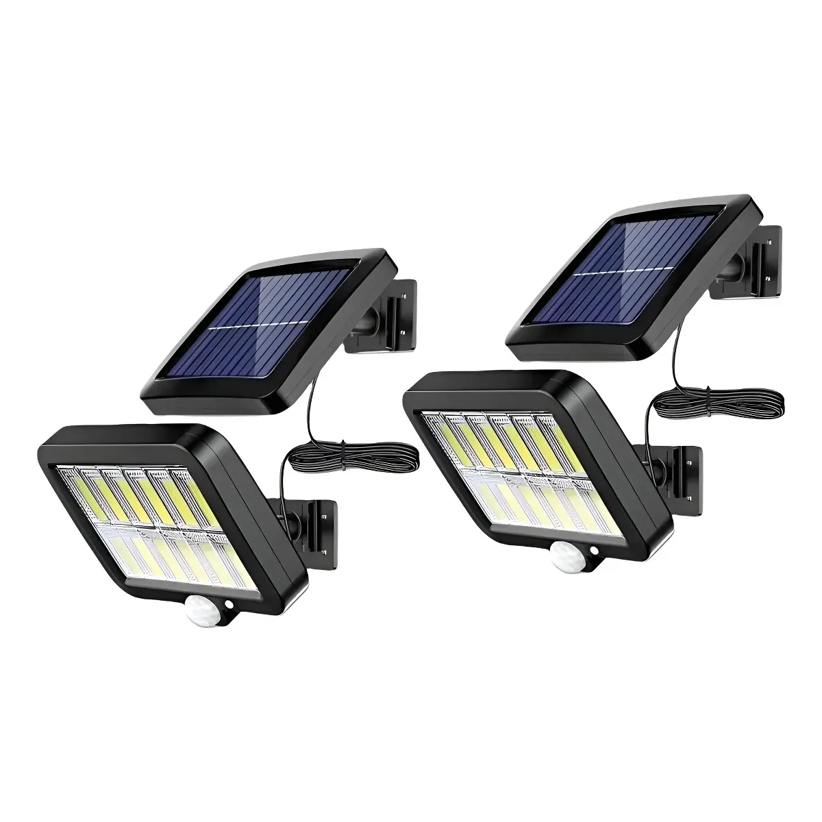 NO LOGO - Pack X2 Foco Con Panel Solar