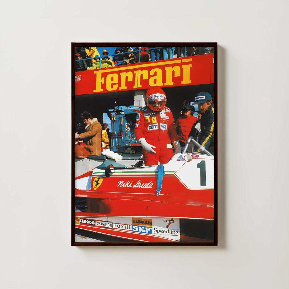 GENERICO - Cuadros Niki Lauda Scuderia Ferrari Formula 1 Vintage De F1