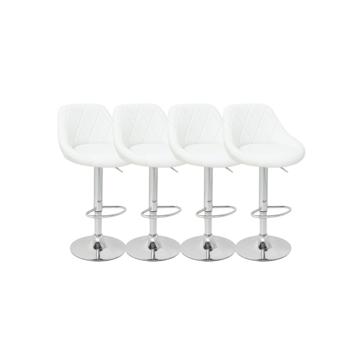 HABITA2 CHILE - PACK 4 SILLAS DE BAR TAPIZADO EN ECOCUERO DANI