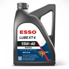 GENERICO - Aceite Diésel ESSO LUBE XT 4 15W-40 Mineral API CI-4 4 Litros