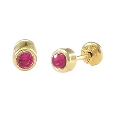 GENERICO - Aro abridor con punto de luz rosado y baño de oro rosado 18k