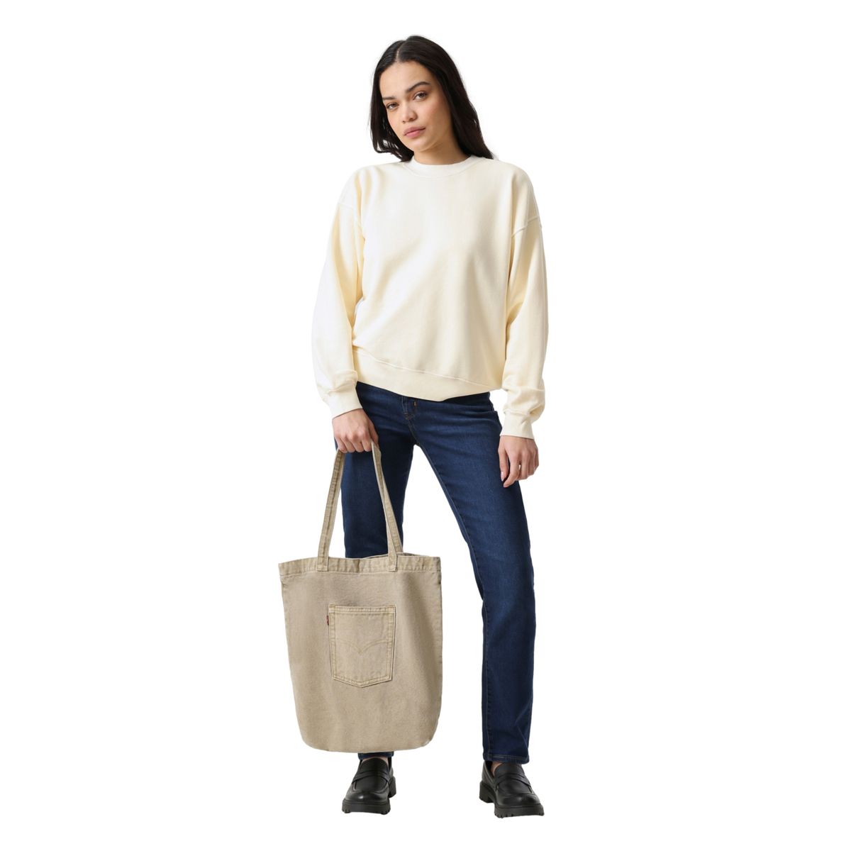 LEVIS - Bolso Mujer Back Pocket Tote Elevation Gris Levis