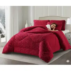 GENERICO - COBERTOR DE INVIERNO CON CHIPORRO KING TEXTURIZADO RELIVE TRENZADO TF