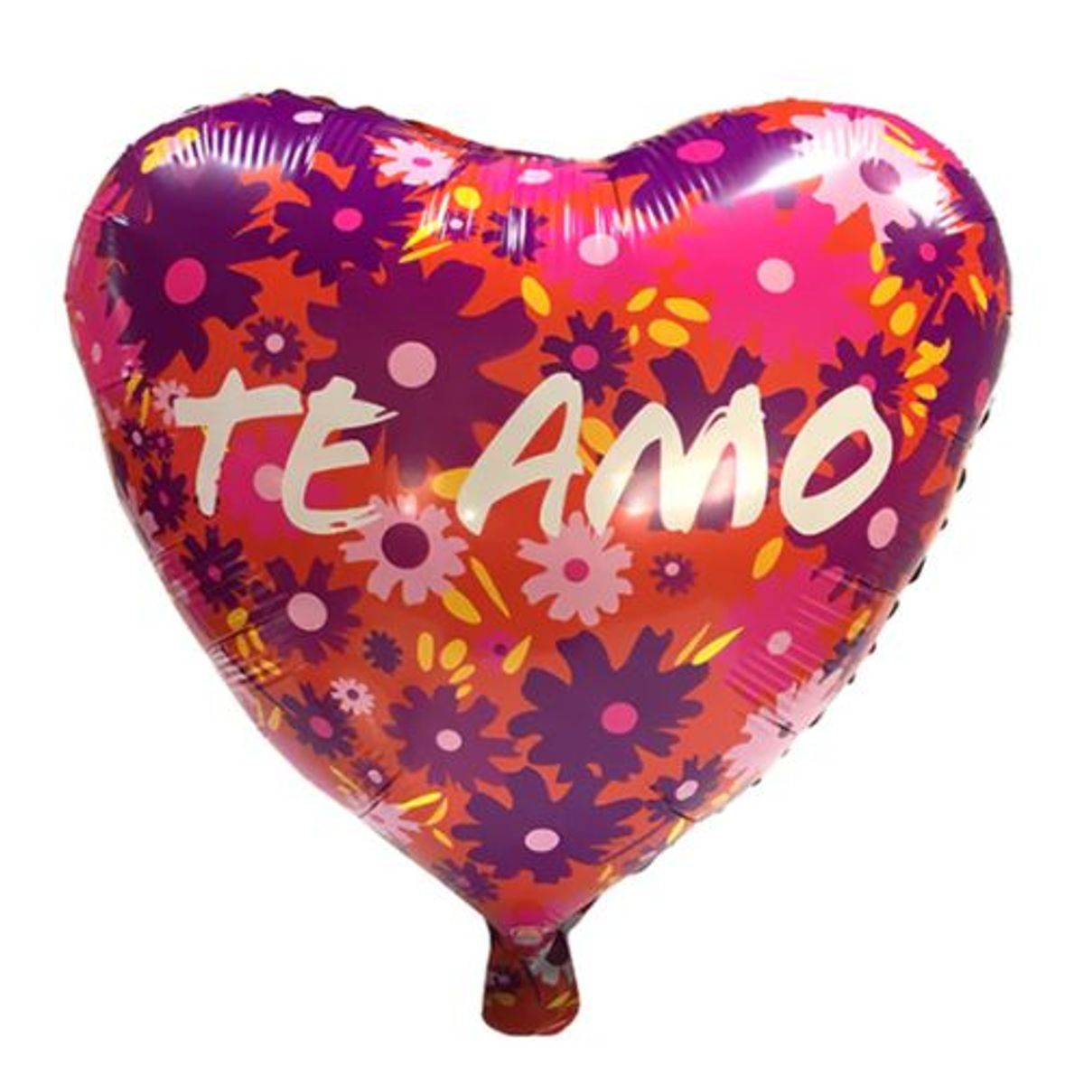 GENERICO - Globo Metálico 18 Corazón Te Amo Flores 50 Unidades