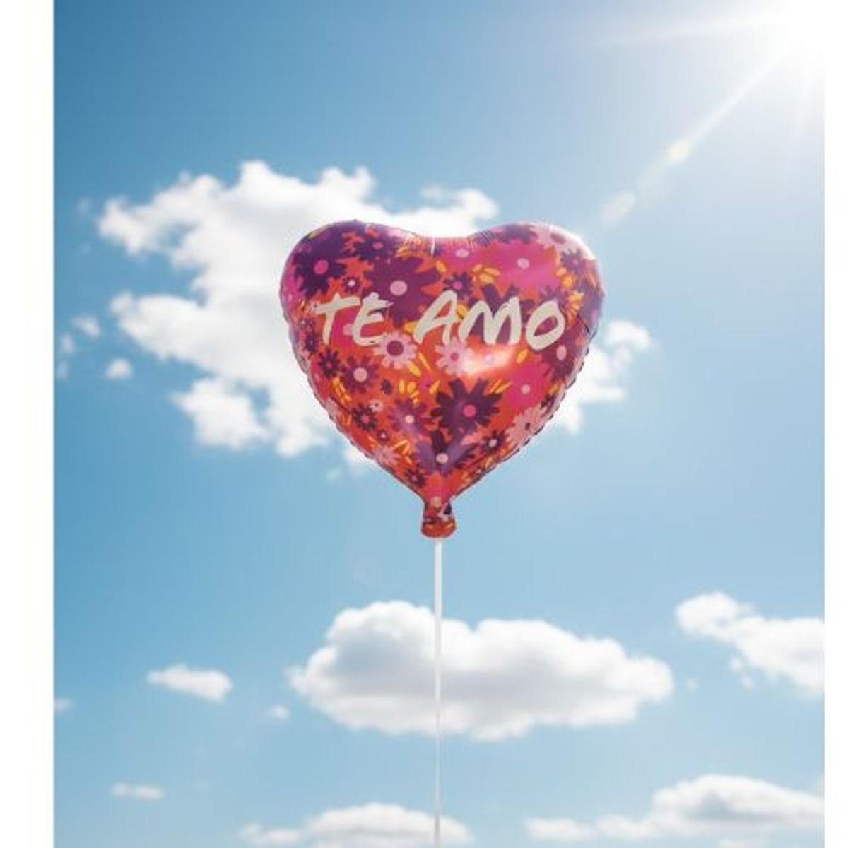 GENERICO - Globo Metálico 18 Corazón Te Amo Flores 50 Unidades
