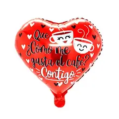 GENERICO - Globo Metálico 18 Corazón Te Amo Café 1 Unidad