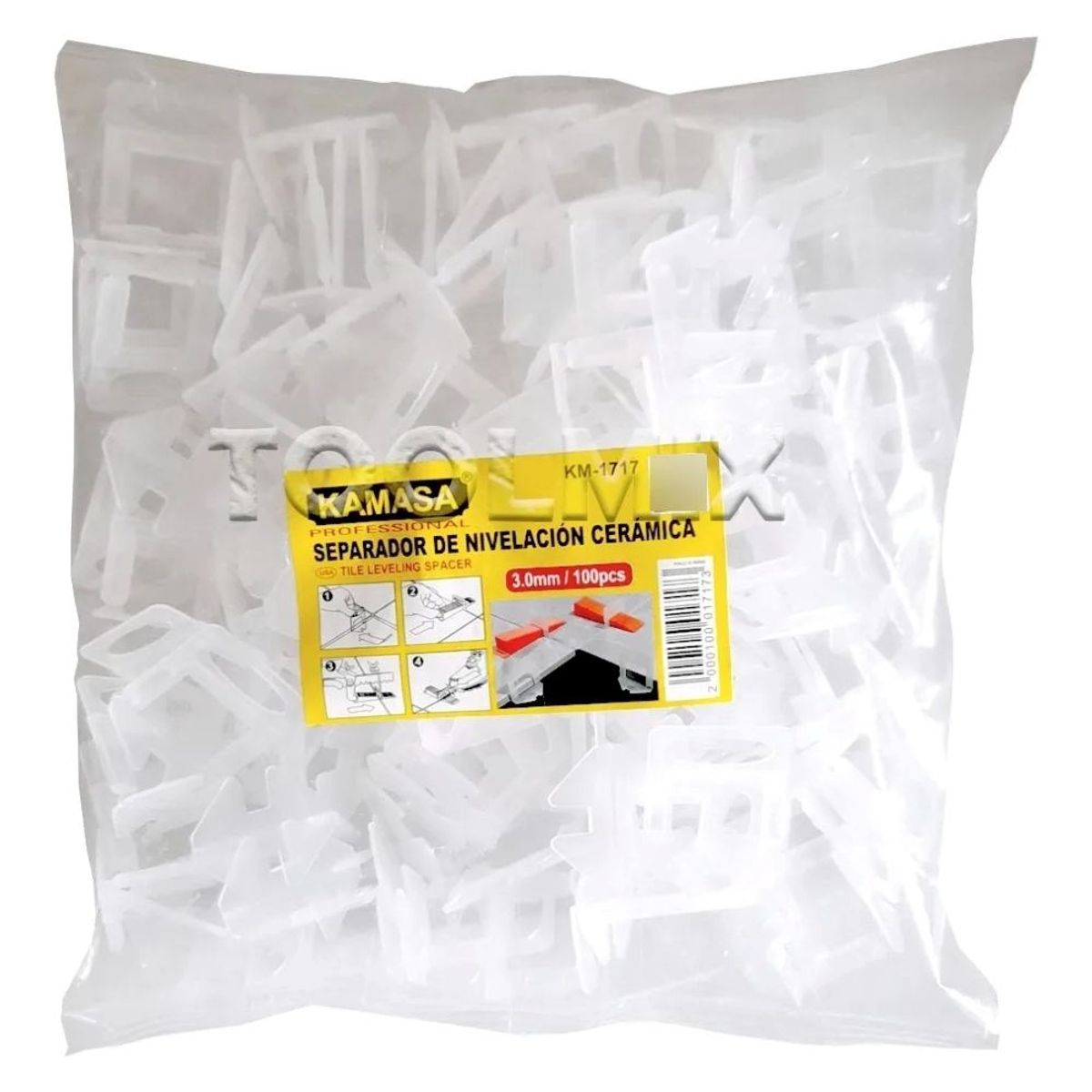 KAMASA - Clips Separador Nivelador De Cerámica 3mm  100pcs Kamasa