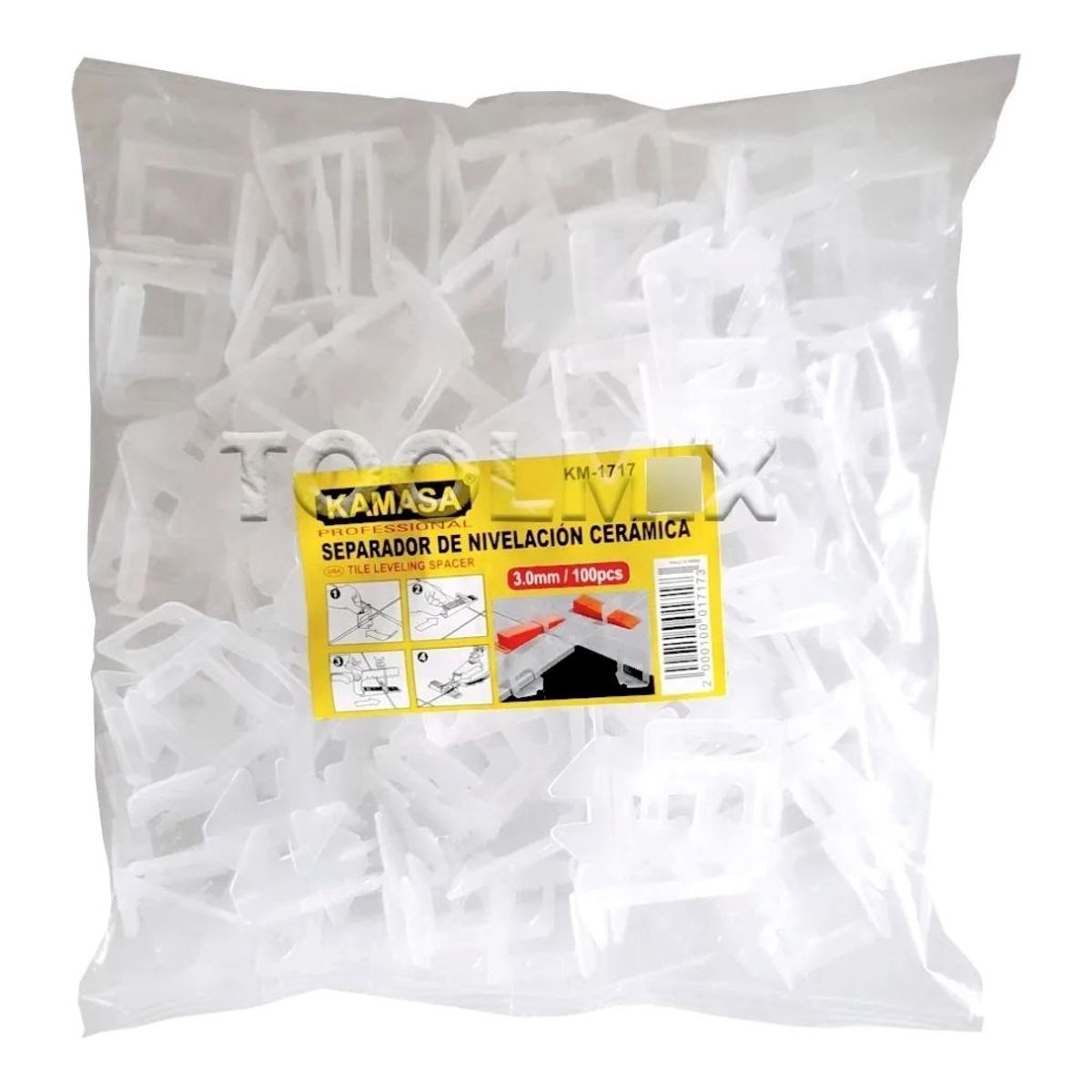 KAMASA - Clips Separador Nivelador De Cerámica 3mm  100pcs Kamasa