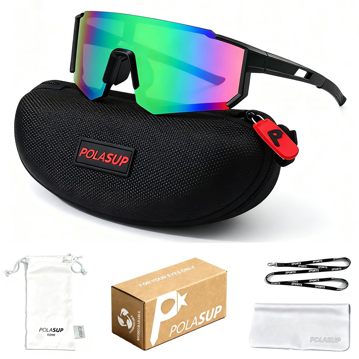 POLASUP - Lentes de Sol POLASUP Deportivos Polarizados UV400 9958P Unisex