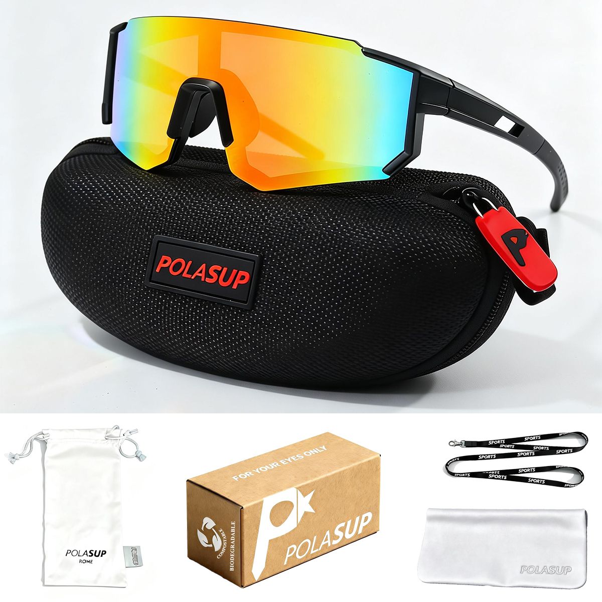 POLASUP - Lentes de Sol POLASUP Deportivos Polarizados UV400 9958P Unisex