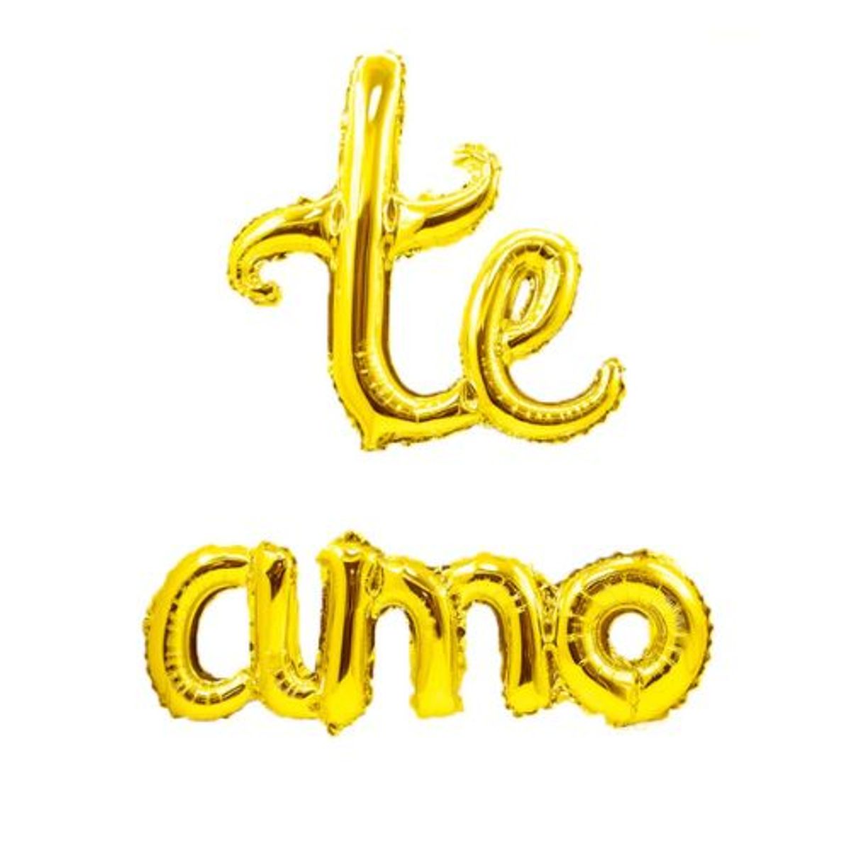 GENERICO - Globo Letras Metálico Te Amo Cursivo 1 Unidad