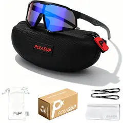POLASUP - Lentes de Sol Deportivos Polarizados UV400 9958P Unisex correr ciclismo