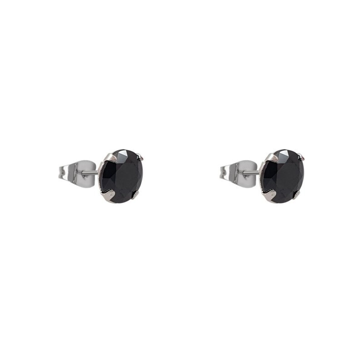 GENERICO - Aro circón diámetro: 5mm color negro Plata 925