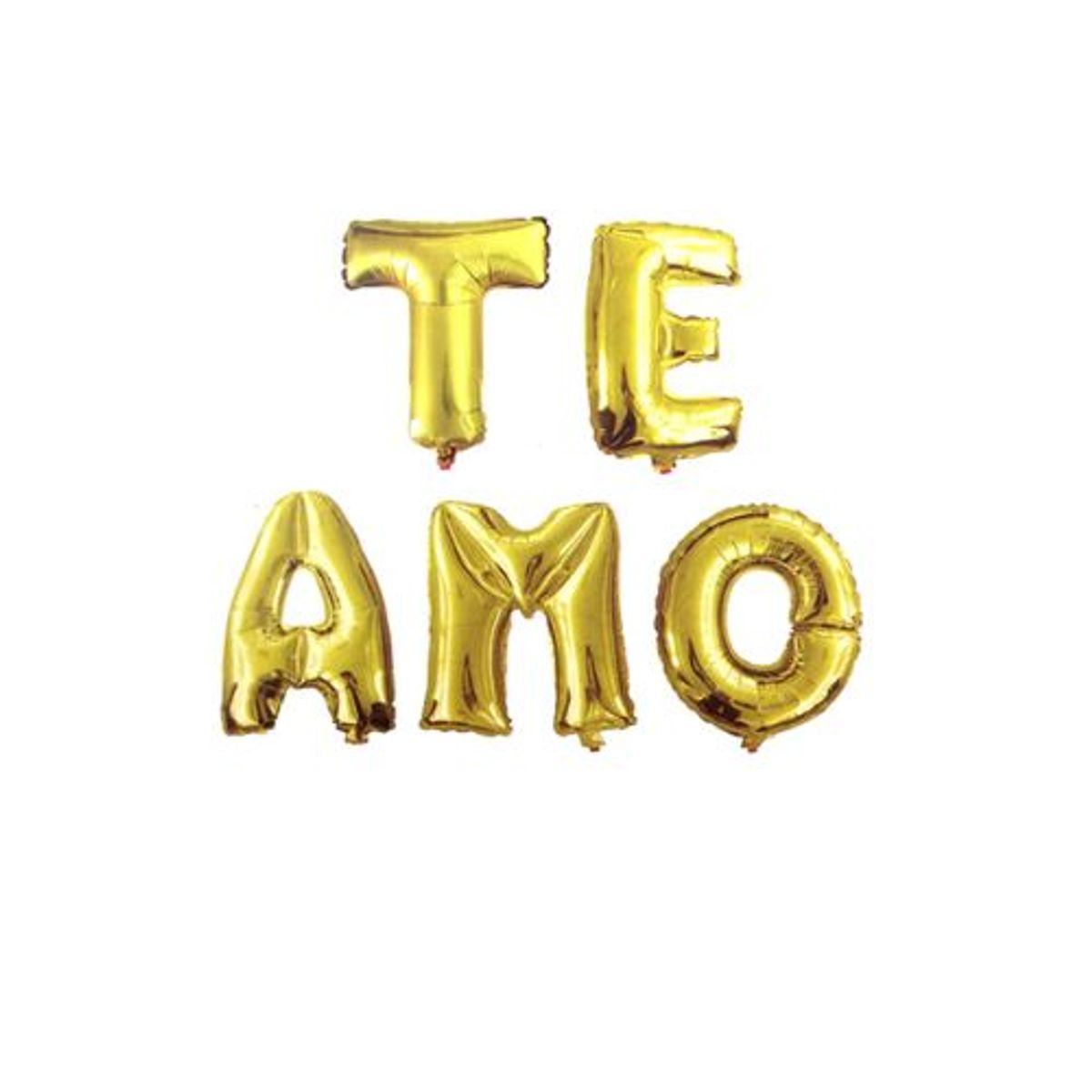 GENERICO - Globo Letras Metálico 16 Te Amo Dorado