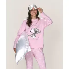 LADY GENNY - Pijama Cotton Snoopy Mujer - Comodidad Y Calidez