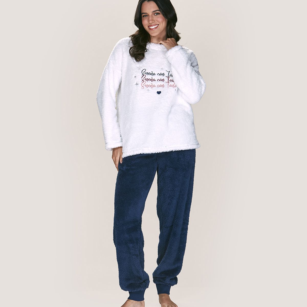 LADY GENNY - Pijama Polar Peluche Ultra Suave - Calidez Total