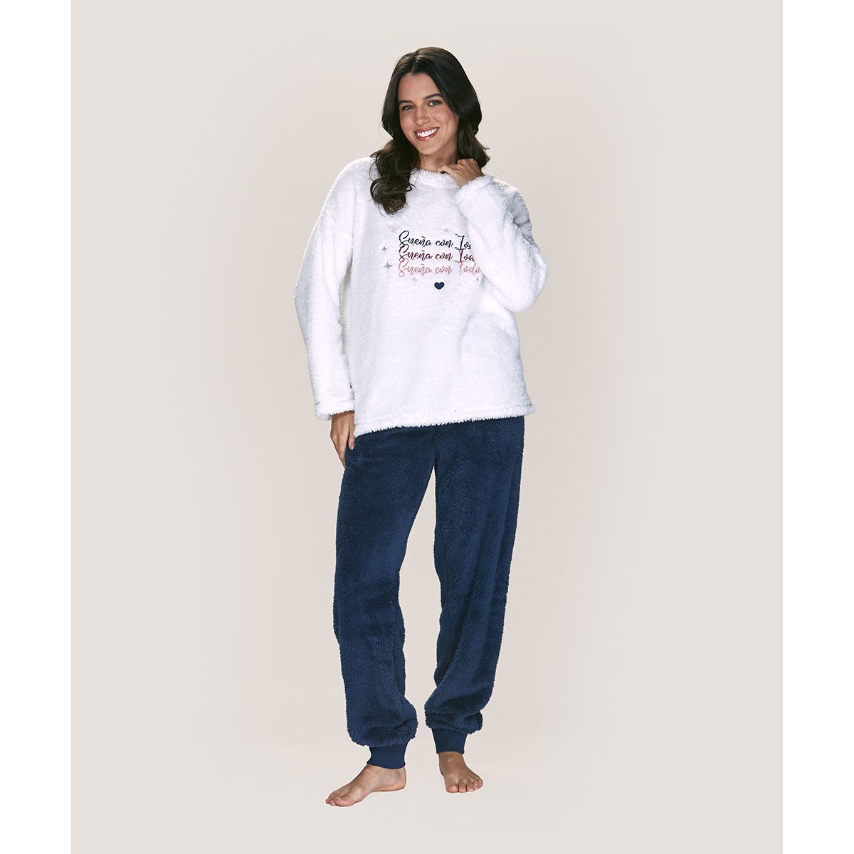 LADY GENNY - Pijama Polar Peluche Ultra Suave - Calidez Total