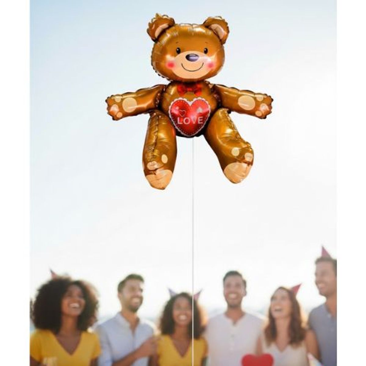 GENERICO - Globo Metalico Osito Teddy 1 Unidad