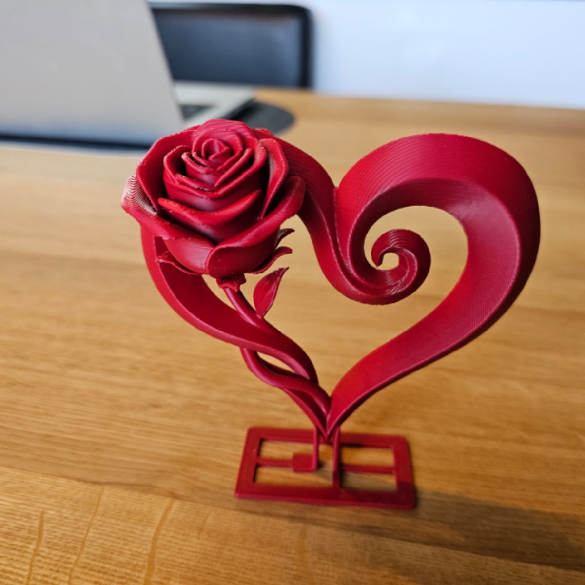 GENERICO - Escultura Corazón de Rosa Regalo de San Valentín