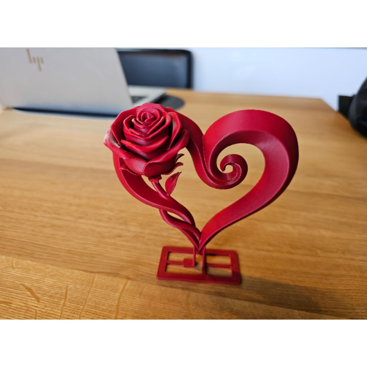 GENERICO - Escultura Corazón de Rosa Regalo de San Valentín