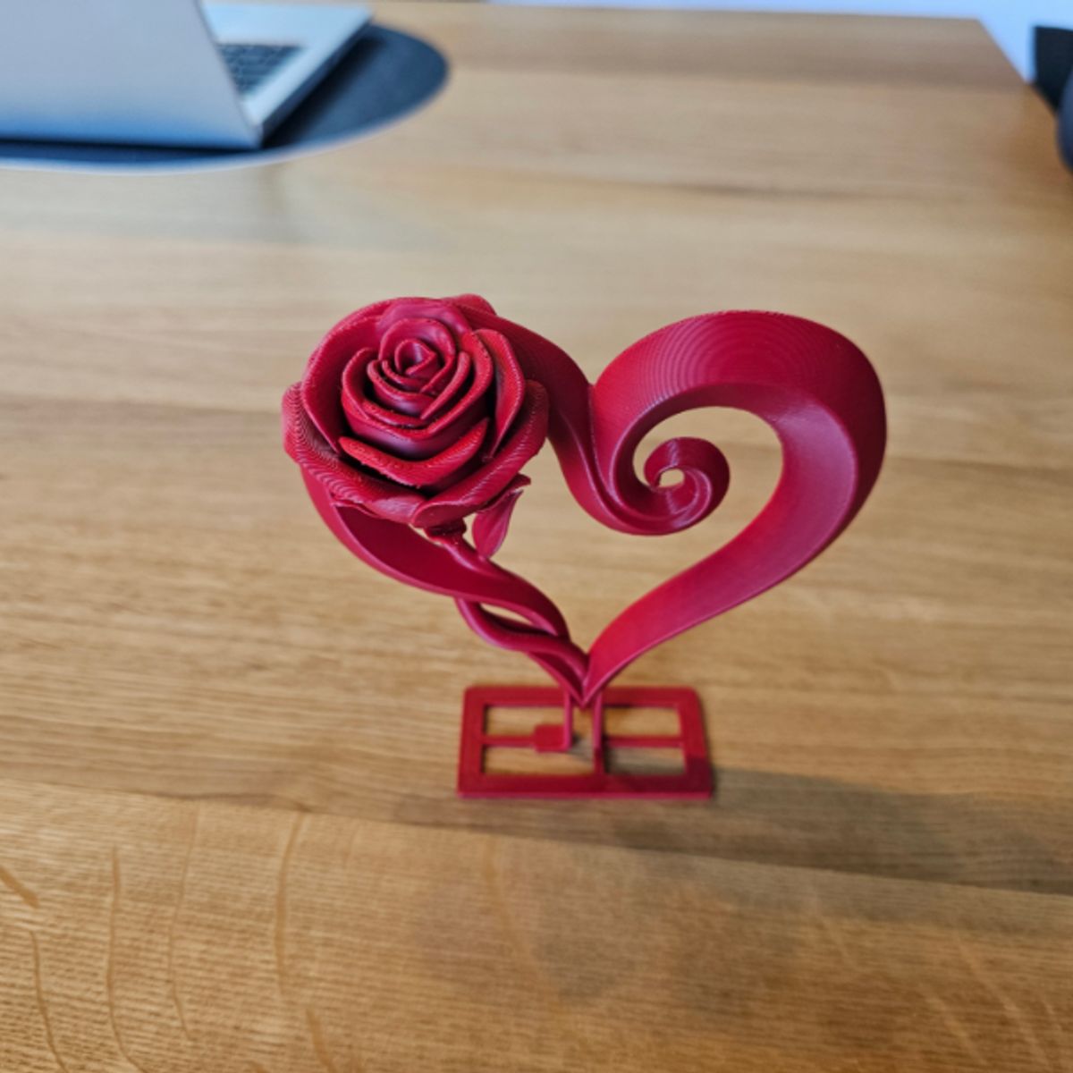 GENERICO - Escultura Corazón de Rosa Regalo de San Valentín
