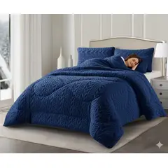 GENERICO - COBERTOR DE INVIERNO KING CON CHIPORRO DISEÑO TEXTURIZADO RELIEVE TRENZADO UNICOLOR TFI_.