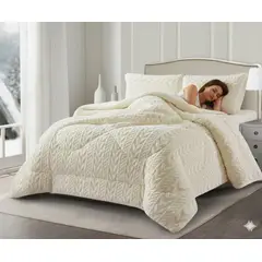 GENERICO - COBERTOR DE INVIERNO KING CON CHIPORRO DISEÑO TEXTURIZADO RELIEVE TRENZADO UNICOLOR TFI_.