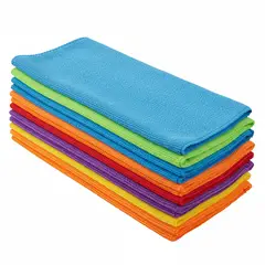 DOER - Pack 24 Paños de Microfibra 40x40cm, colores variados