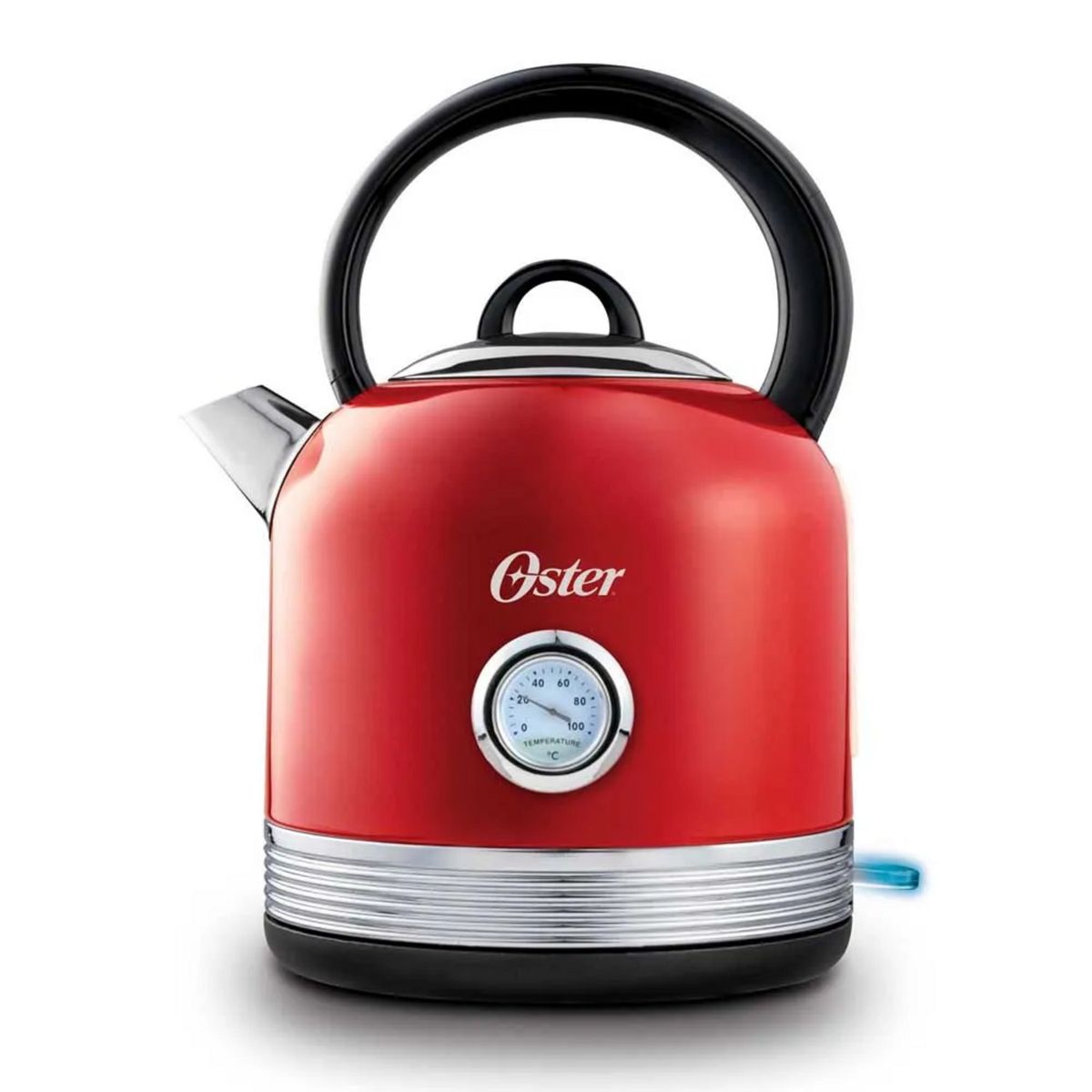 OSTER - Hervidor Oster Rojo 2,5L Tipo Tetera con Termómetro Acero