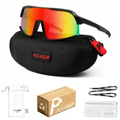 POLASUP - Lentes de Sol Deportivos UV400 Unisex correr ciclismo pesca marathon bicicleta hombre mujere