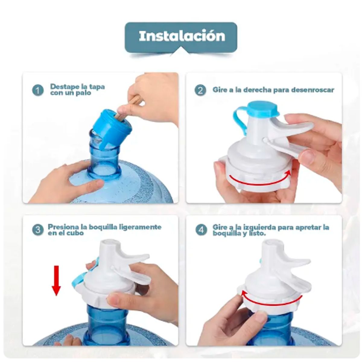 GENERICO - Soporte Rack Para Bidón De Agua + Boquilla