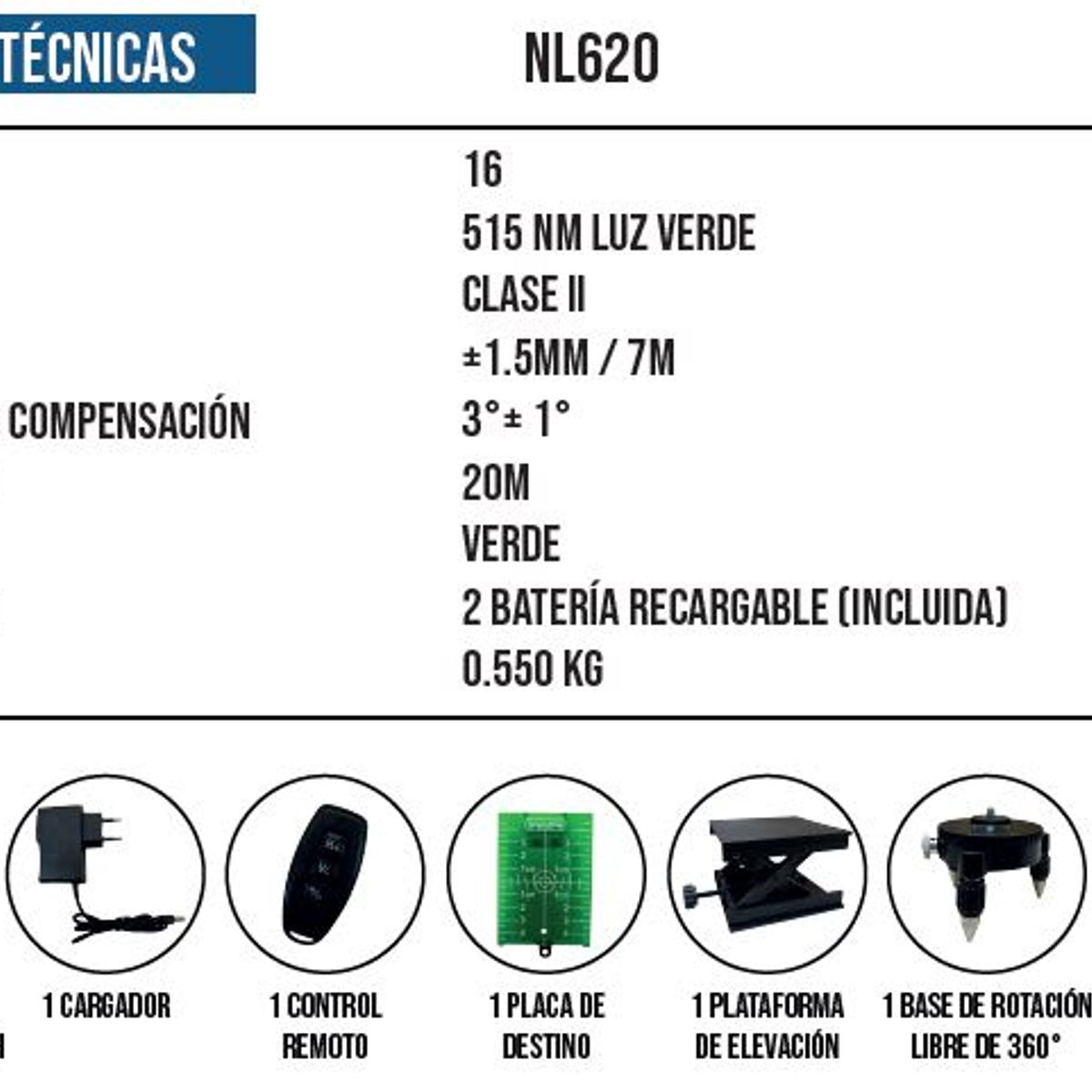 ALPHA PRO - Nivel Láser 360° 20Metros Alpha Pro