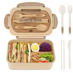 GENERICO - Taper Hermico Para Comidas Contenedor + Cubiertos Colores Surtidos