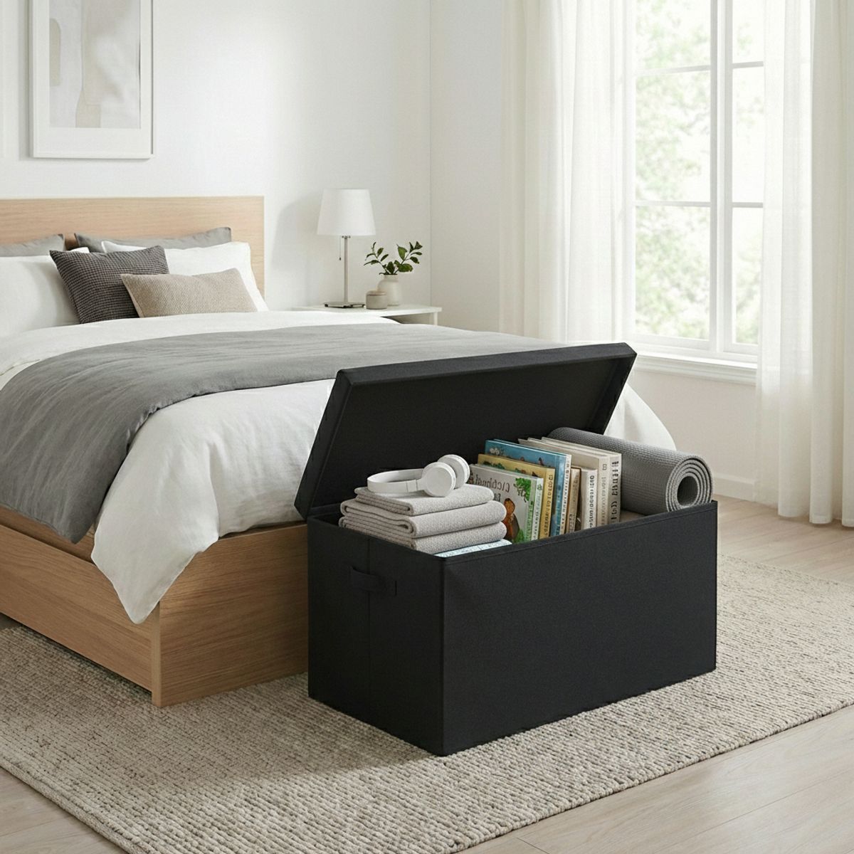 DOER - Baúl Organizadora Plegable con Tapa 76X38 cm