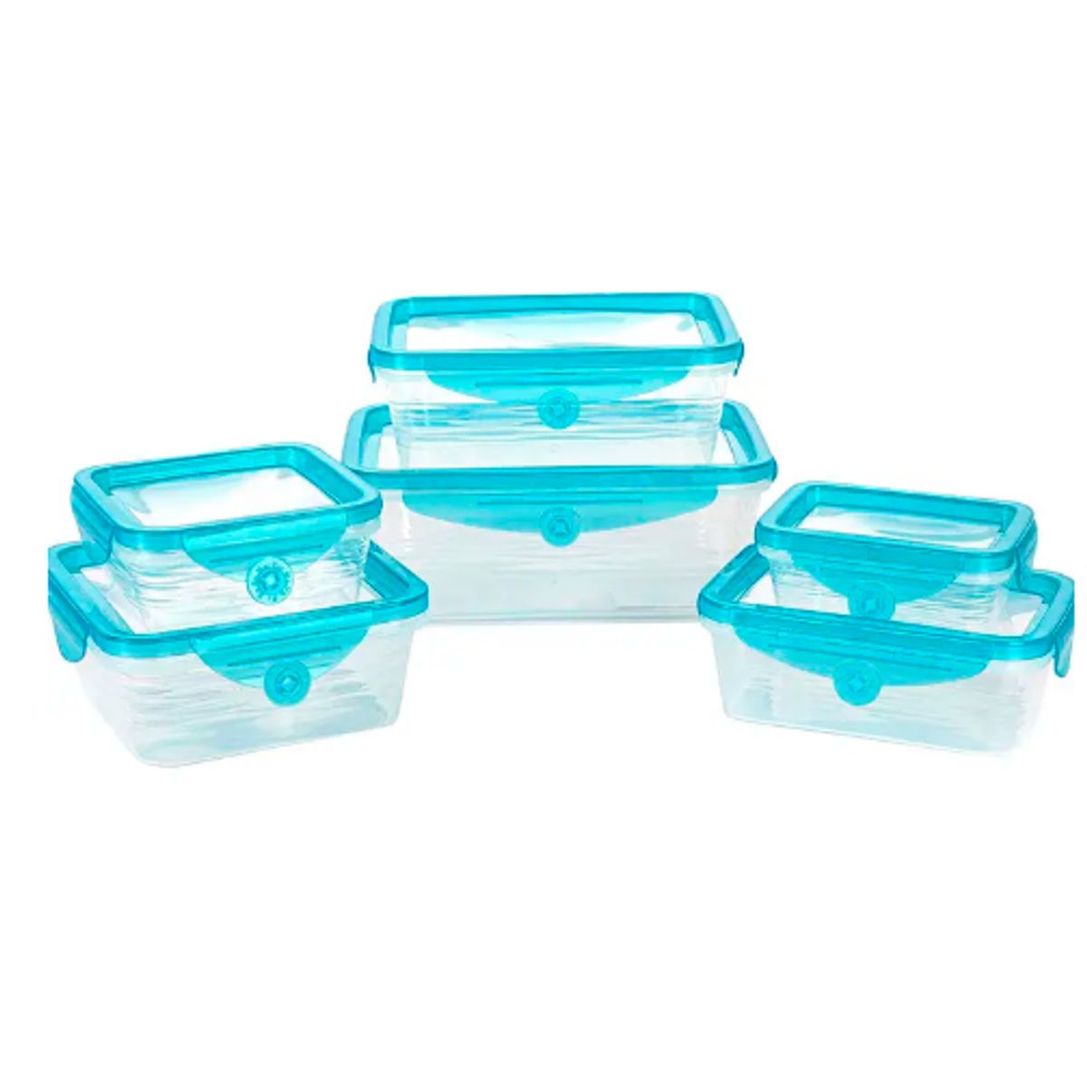 GENERICO - Taper Tupper Hermetico Pack 6 + Tapa Silicona Flexible