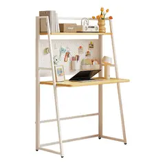 EVERSO - Escritorio Plegable 85x42x138cm Con Repisa Compacto Oficina