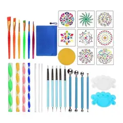 GENERICO - Kit Puntillismo Para Mándalas Herramienta Completa 35 Pzs