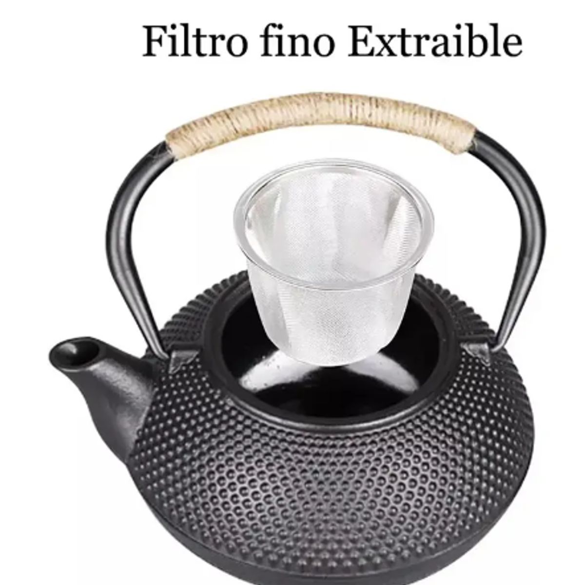 GENERICO - Tetera Hierro Fundido Japonesa Con Infusor Acero 1200ML