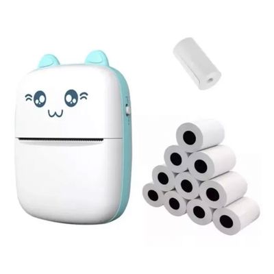 No Logo Mini Impresora Térmica Portátil Bluetooth Gatito +