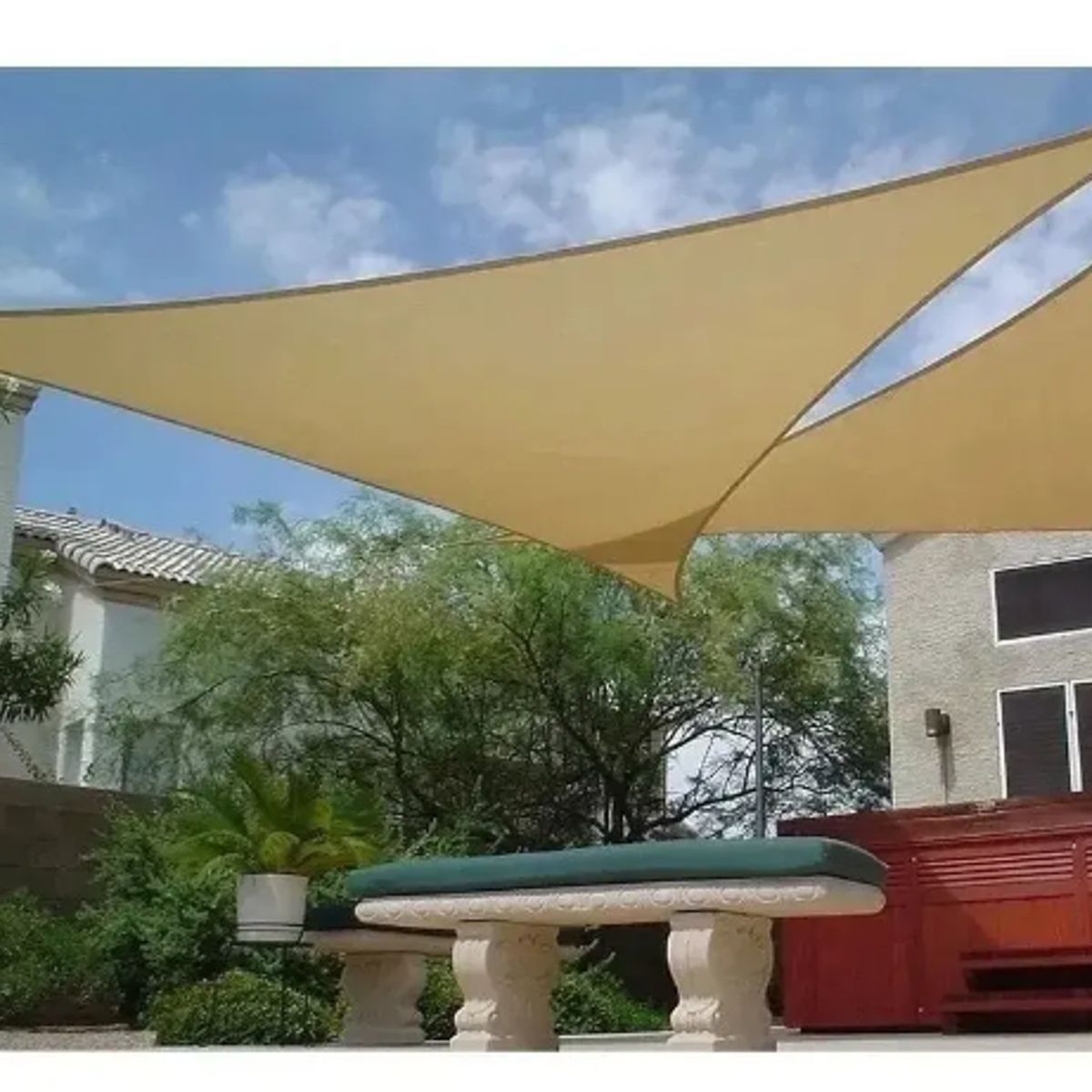 GENERICO - Vela Sombra 5mx5mx5m Toldos Vela Malla Sombra Triangular