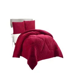 GENERICO - COBERTOR DE INVERNO TEXTURIZADA DISEÑO 02 KING ROJO