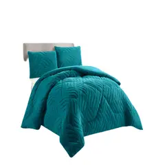 GENERICO - COBERTOR DE INVERNO TEXTURIZADA DISEÑO 02 KING TURQUESA
