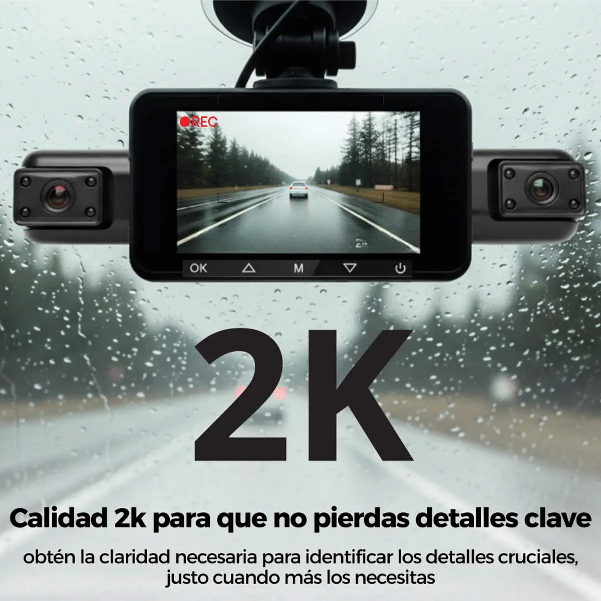 GENERICO - Cámara Auto Dashcam 360 4 En 1 Con Cámara De Retroceso 64 Gb