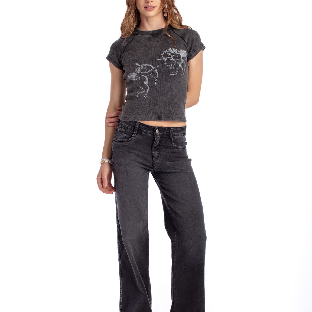 EFESIS - Jeans Wide Tiro Medio Mujer Efesis