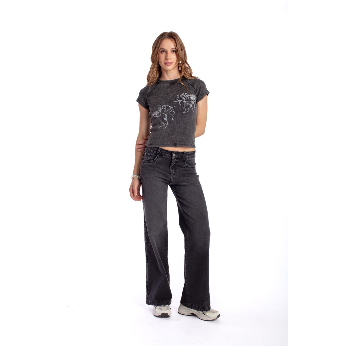 EFESIS - Jeans Wide Tiro Medio Mujer Efesis
