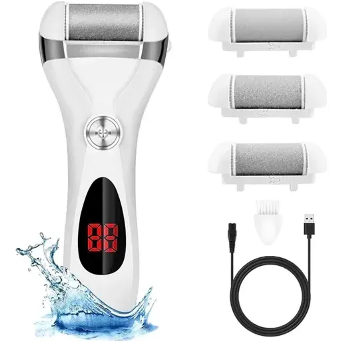 GENERICO - Maquina Exfoliadora Removedor De Callos De Pies Eléctrico color Blanco