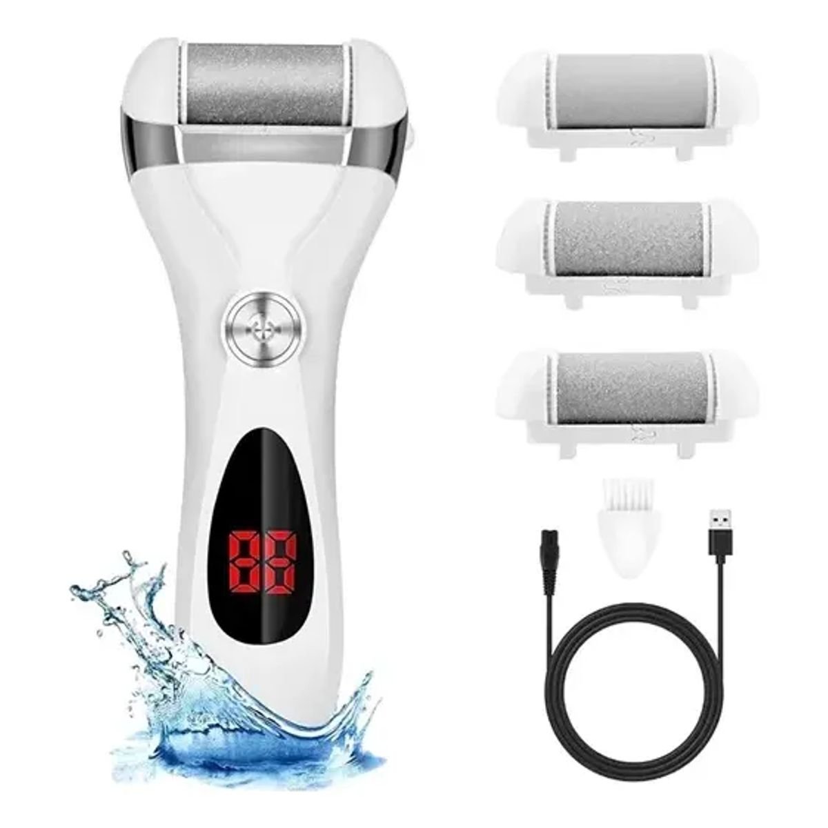 GENERICO - Maquina Exfoliadora Removedor De Callos De Pies Eléctrico color Blanco